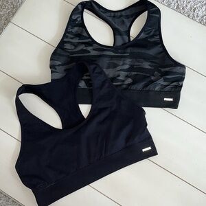 RBX Black Athletic Sports Bras Performance Fabric Racerback - set 2